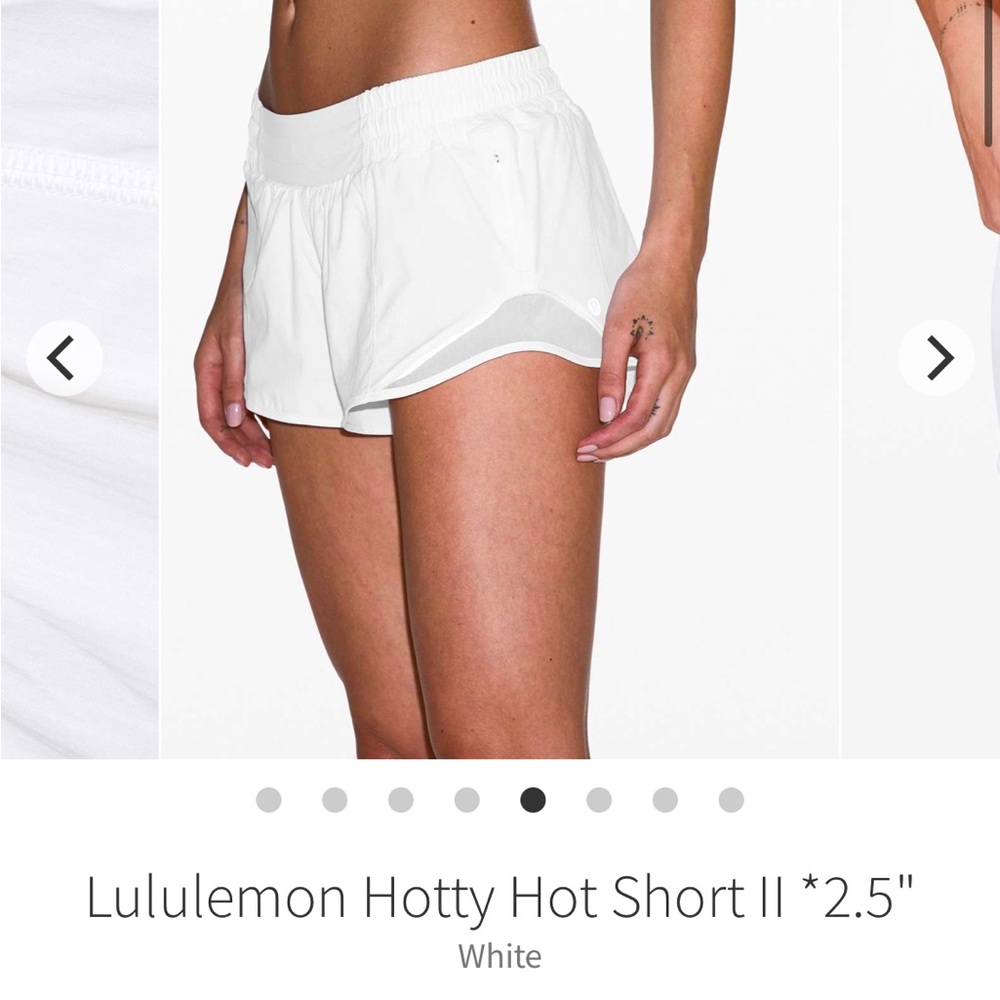 lululemon athletica hotty hot shorts II in white